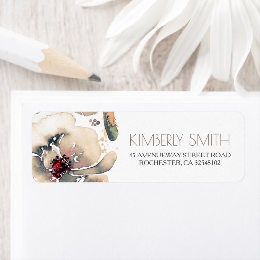 Boho Floral Ivory Blush Wasserfarbe Elegante Hochz (Insitu)