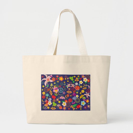 Boho floral jumbo stoffbeutel (Vorne)