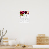 Boho Floral | Kalender 2019 mit Monogramm Poster (Küche)