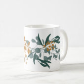 Boho Floral Keramik Tasse, Kaffee Cup für Pflanze  Kaffeetasse (VorderseiteRechts)