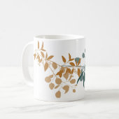 Boho Floral Keramik Tasse, Kaffee Cup für Pflanze  Kaffeetasse (Vorderseite Links)