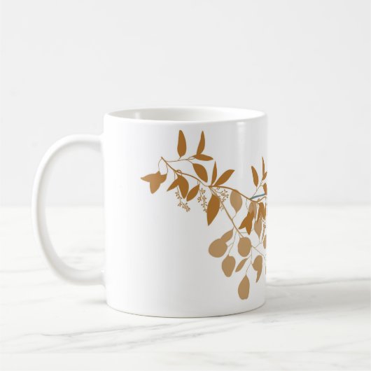Boho Floral Keramik Tasse, Kaffee Cup für Pflanze  Kaffeetasse (Links)
