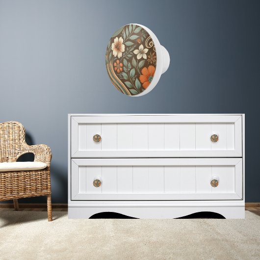 Boho Floral Keramikknauf