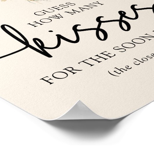 Boho Floral Kisses Poster (Ecke)