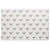 Boho Floral Kuh Schädelmuster Stoff (Fat Quarter (45,7 x 55,9 cm))