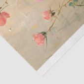 Boho Floral Lachs Pink Florabunda Rose Field Seidenpapier (Ausschnitt)