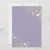 Boho Floral Lavender Wedding Einladung (Rückseite)