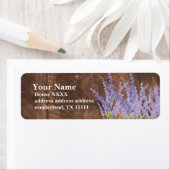 boho floral, lavene, Rücksendeadressen-Aufkleber (Insitu)