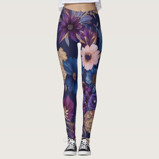 Boho Floral Leggings (Vorderseite)