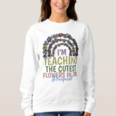 Boho Floral lehren Sweatshirt (Vorderseite)