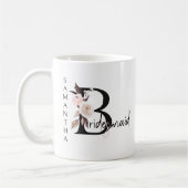 Boho Floral Letter Bridesmaid Kaffeetasse (Links)