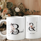 Boho Floral Letter Bridesmaid Kaffeetasse