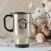 Boho Floral Letter Trauzeuge Reisebecher