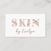 Boho Floral Letters Skin Business Card Visitenkarte (Vorderseite)