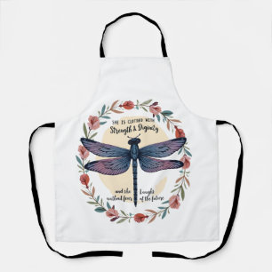 Boho Floral Libelle Sie ist bekleidet mit Kraft Schürze