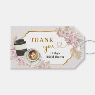Boho Floral Liebe Brewing Coffee Gift Tags Geschenkanhänger