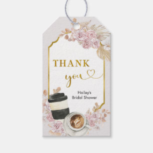 Boho Floral Liebe ist Kaffeepause Geschenkanhänger