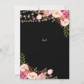 Boho Floral & Lights Überraschung 90. Geburtstag Einladung (Rückseite)
