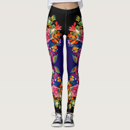 Boho Floral Lila Ombre Leggings
