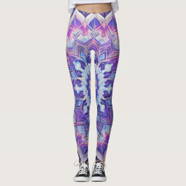 Boho Floral Lila Workout Leggings