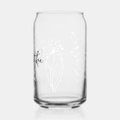 Boho Floral Line Zeichnend Name Dosenglas (Links)