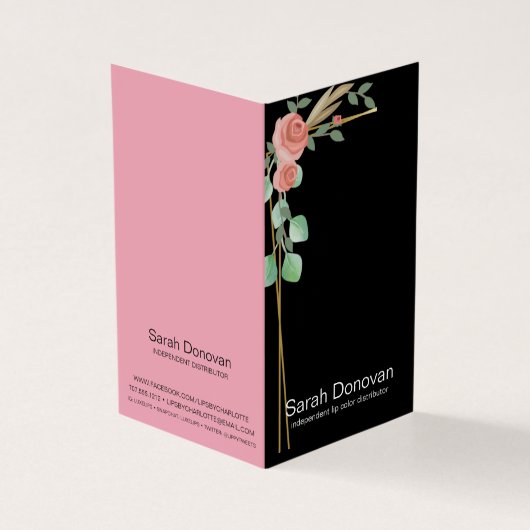 Boho Floral Lip Product Distributor Tips & Tricks Visitenkarten (Vorderseite)