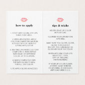 Boho Floral Lip Product Distributor Tips & Tricks Visitenkarten (Innenseite Aufgefaltet)