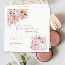 Boho Floral Little Pink Pumpkins Baby Dusche