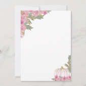 Boho Floral Little Pumpkin Baby Dusche Einladung (Rückseite)