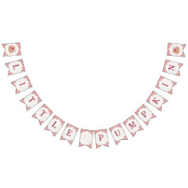 Boho Floral Little Pumpkin Birthday Bunting Banner