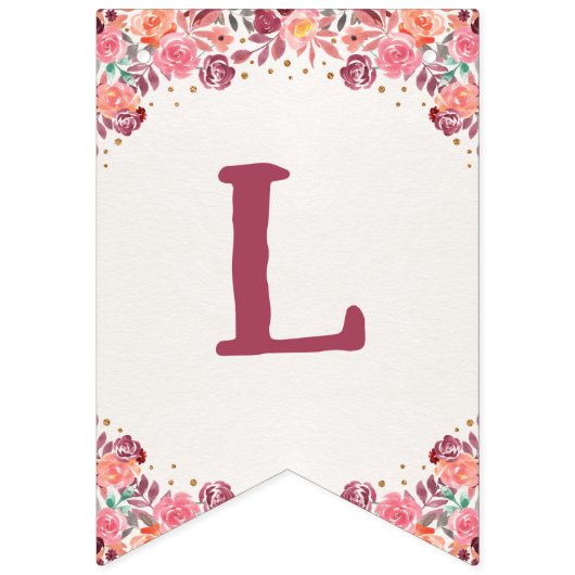 Boho Floral Little Pumpkin Birthday Bunting Banner (Zweite Fahne)