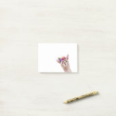 Boho Floral Llama Alpaca Post-it Klebezettel (Auf Schreibtisch)