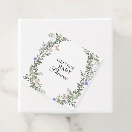 Boho Floral Lush Gender Neutral Baby Dusche Geschenkanhänger (Beispiel)