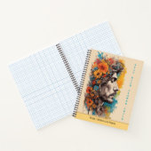 Boho Floral Male Profile Journal / Notebook Notizblock (Innenseite)