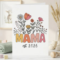 Boho Floral Mama Dieses Jahr Wildblumen Lettering