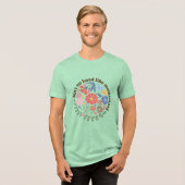 Boho Floral Mama Mutterschaft. Tri-Blend Shirt (Vorderseite voll)