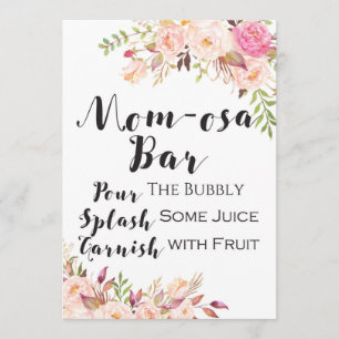 Boho floral Mama osa Bar baby Dusche Unterschreibe Einladung