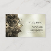 Boho Floral Mandala Chic Yoga Instructor Gold Visitenkarte (Rückseite)
