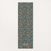 Boho Floral Mandala | Monogram Calligraphy Yogamatte (Vorderseite)