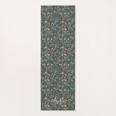 Boho Floral Mandala | Monogram Calligraphy Yogamatte (Rückseite)