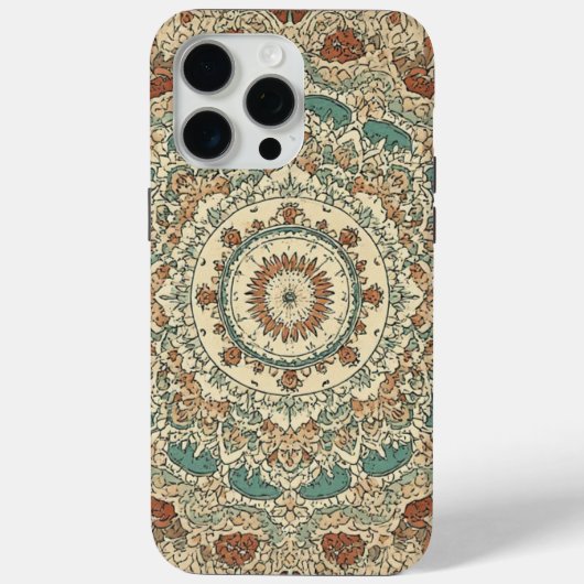 Boho Floral Mandala Watercolor iPhone Case (Rückseite)