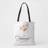 Boho Floral Martini Bridesmaid Bachelorette Tasche (Vorderseite)