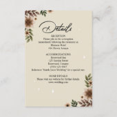 Boho Floral Minimalistisch Wedding Begleitkarte (Vorderseite)