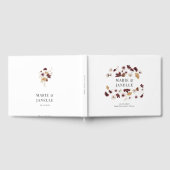 Boho Floral Minimalistisch Wedding Gästebuch (Voll)