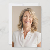 Boho Floral mit Foto 50. Geburtstag Einladung (Rückseite)