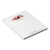 Boho Floral mit Geschäftsnamen Notizblock (angewinkelt)