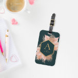 Boho Floral mit Gold Frame Monogram Gepäckanhänger<br><div class="desc">Dieses wunderschöne Gepäckanhänger kann personalisiert und als Geschenk gegeben oder für sich selbst behalten werden!</div>