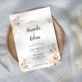 Boho Floral Modern Wedding Einladung