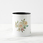 Boho Floral Monogram J-Kaffee Tasse (Zentrum)