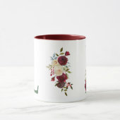 Boho Floral Monogram L-Kaffee Tasse (Zentrum)